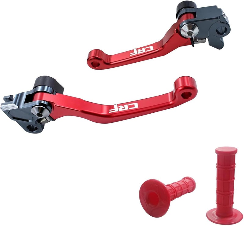GWH CNC Foldable Brake Clutch Lever Handle Handlebar Grips Set Fit for CRF125F CRF125 F CRF 125 F 2014-2022 Dirt Pit Bike 7/8" 22mm - Image 1